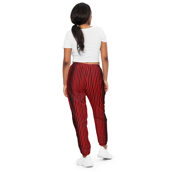 Red Striped Unisex track pants