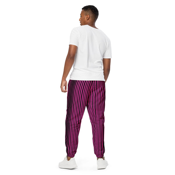 Pink Striped Unisex track pants