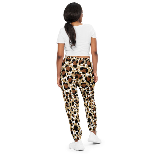 Brown Leopard Unisex track pants