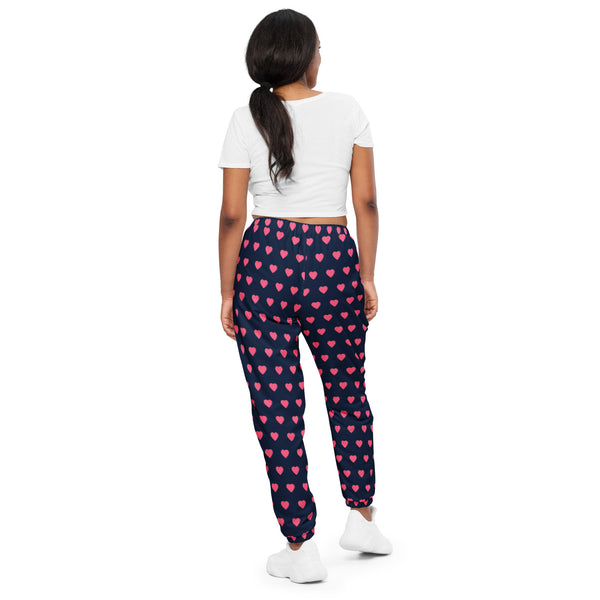 Pink Hearts Unisex track pants