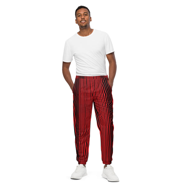 Red Striped Unisex track pants