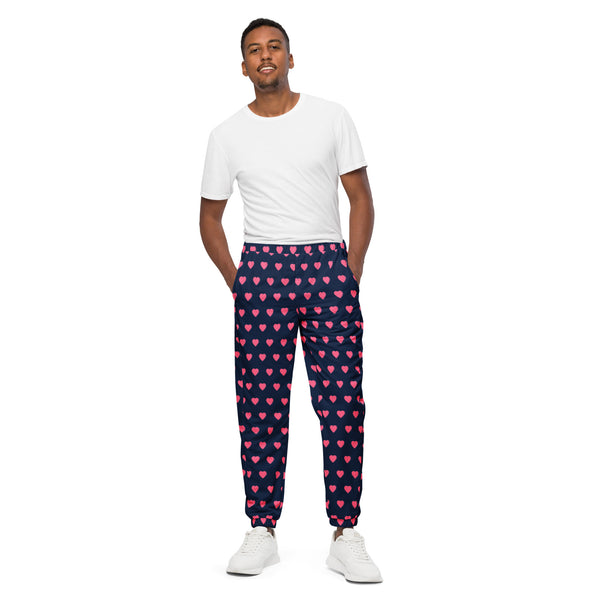 Pink Hearts Unisex track pants