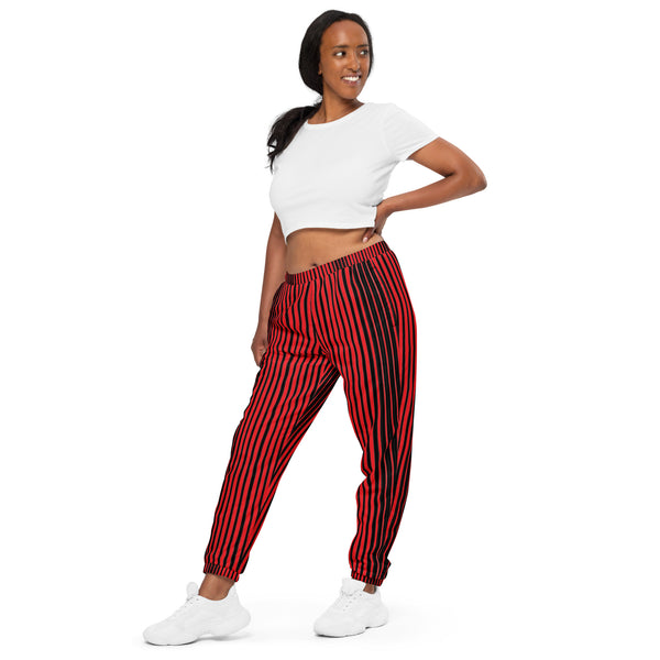 Red Striped Unisex track pants