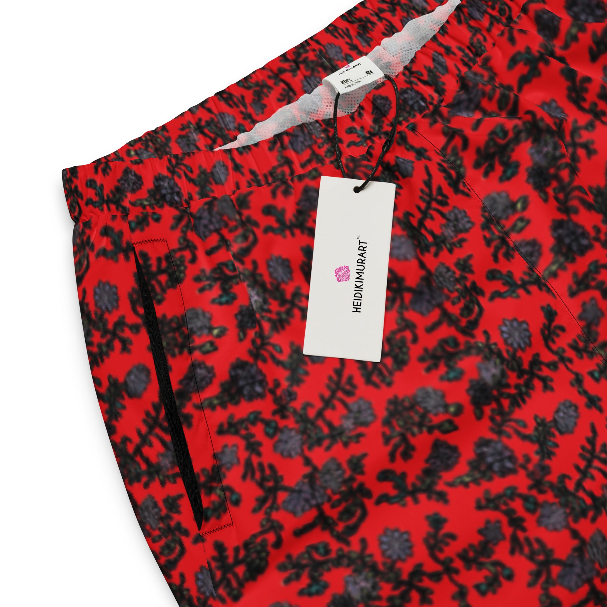 Red Floral Unisex track pants