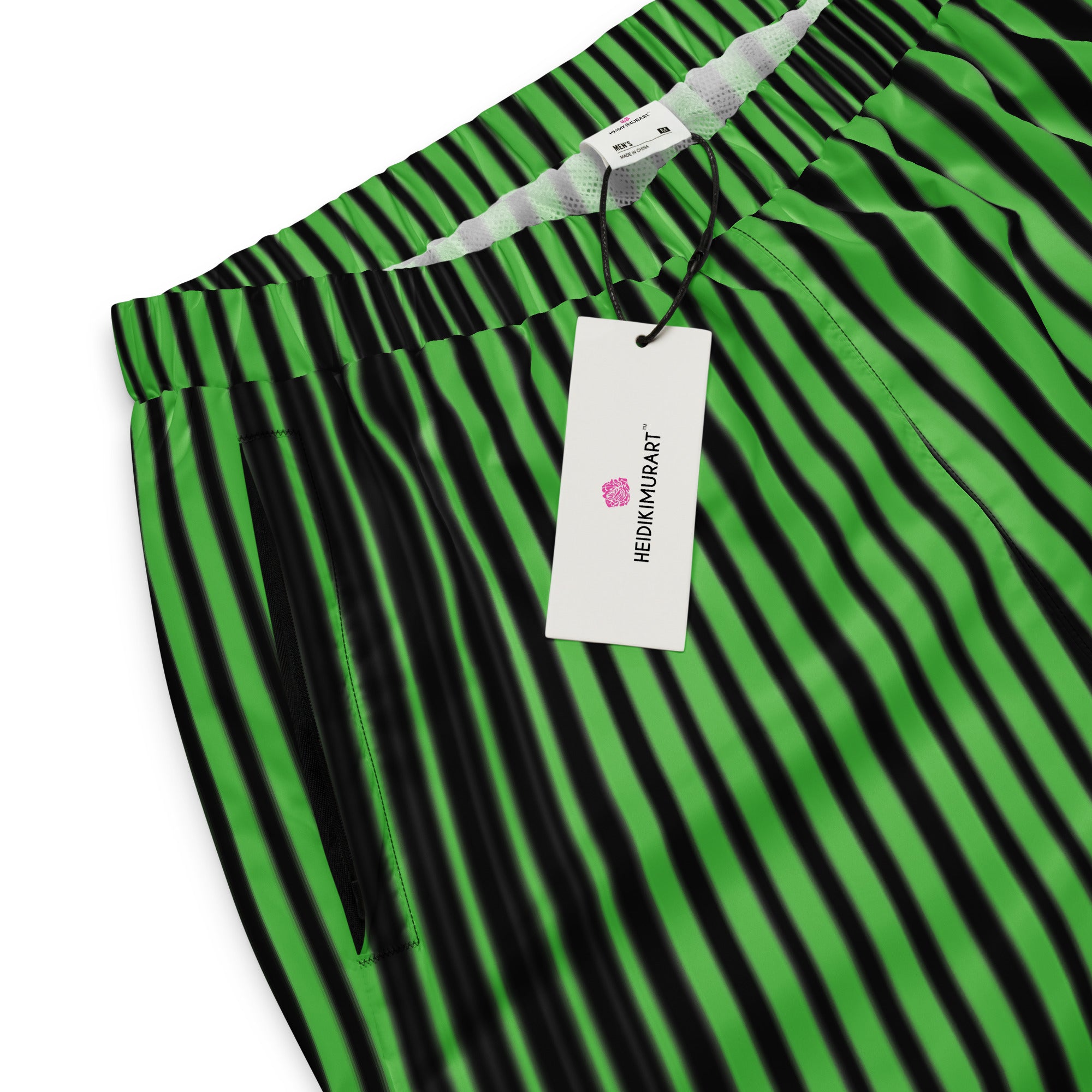 Green Black Striped Track Pants, Modern Luxury Best Breathable Casual Unisex Running Athletic Jogger Track Trouser Sweatpants Pants For Men and Women - Made in USA/EU/MX (US Size: XS-3XL)&nbsp;Track Pants For Men or Women, Best Mens Sweatpants, Women or Men Running Pants&nbsp;&nbsp;