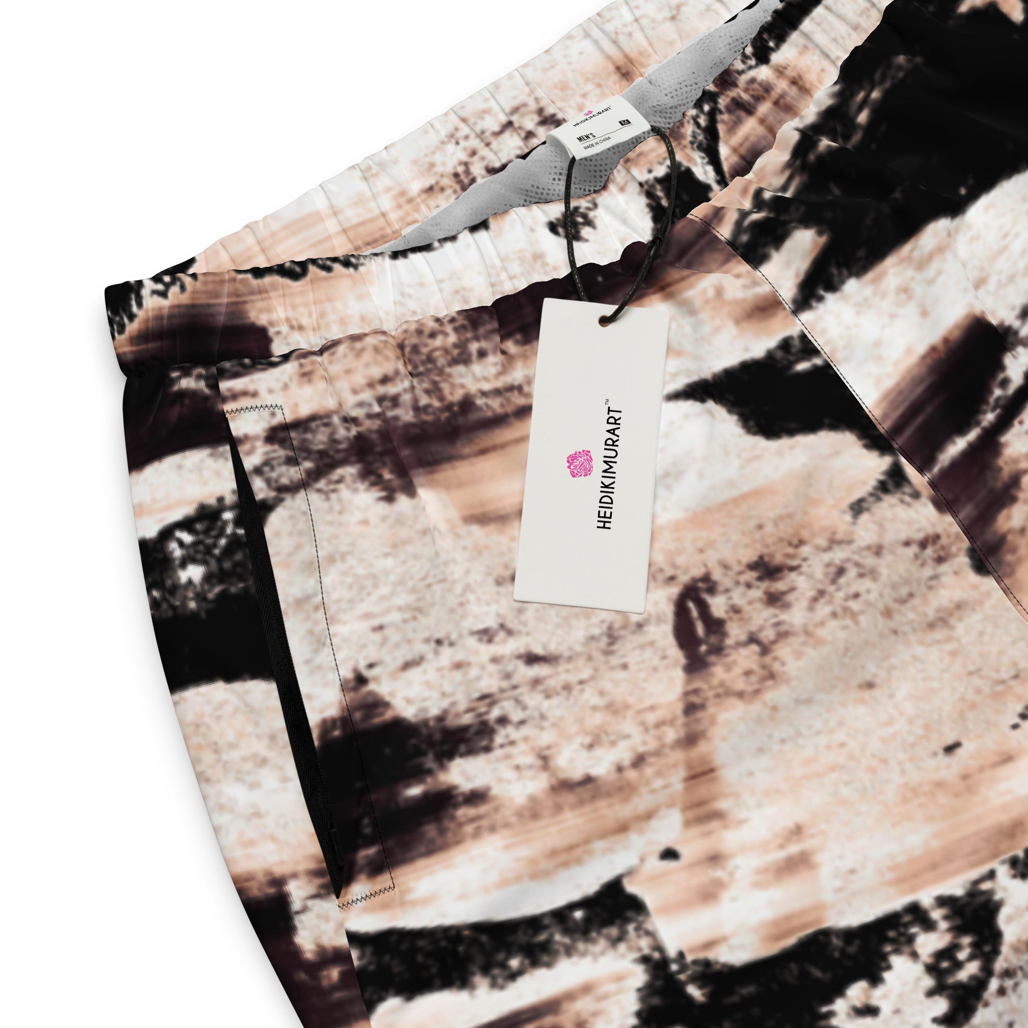 Brown Abstract Unisex track pants