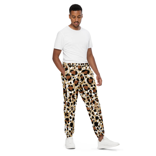 Brown Leopard Unisex track pants