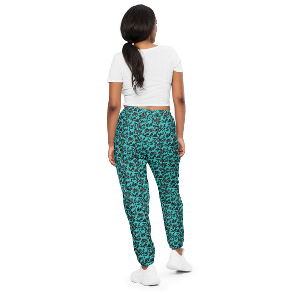 Blue Floral Unisex track pants