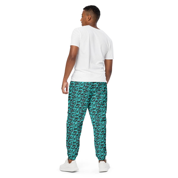 Blue Floral Unisex track pants