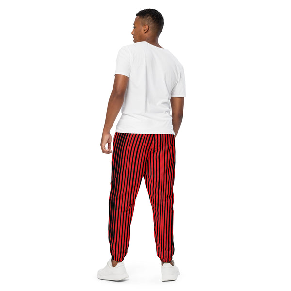 Red Striped Unisex track pants