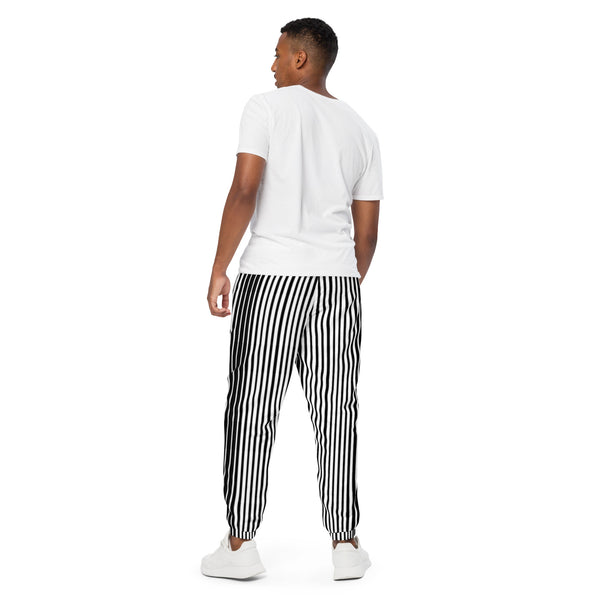 White Striped Unisex track pants