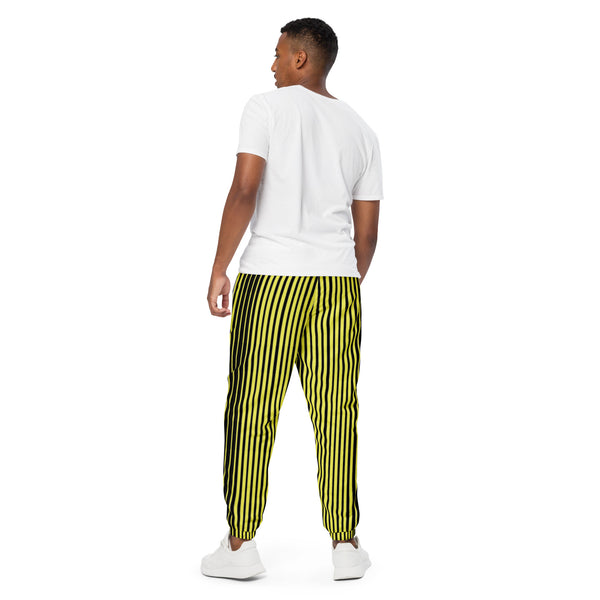 Yellow Striped Unisex track pants