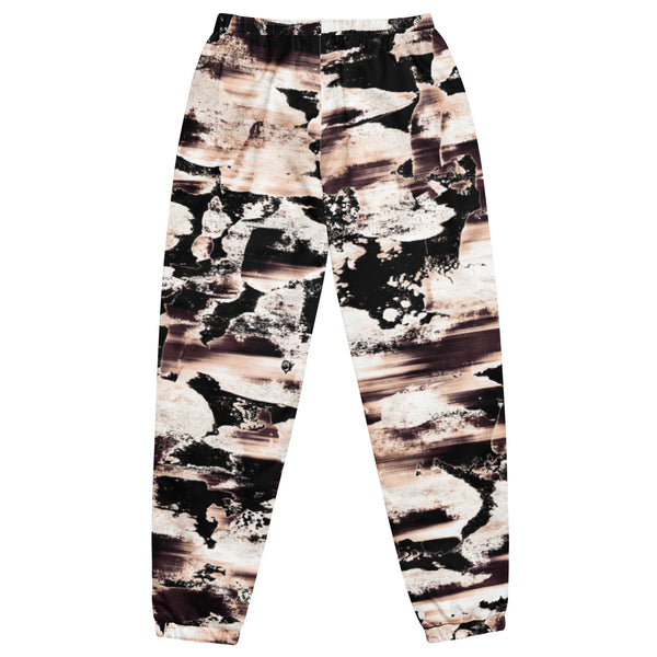 Brown Abstract Unisex track pants