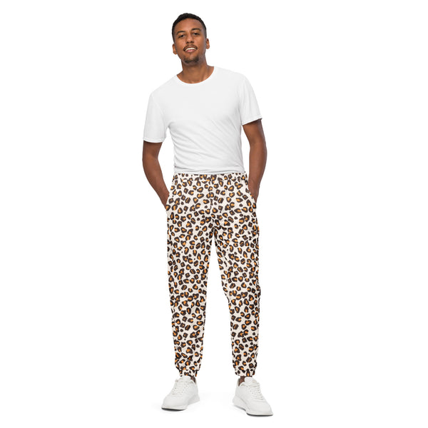 Orange Leopard Unisex track pants
