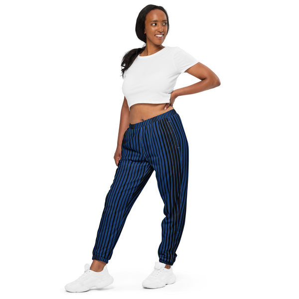 Blue Striped Unisex track pants