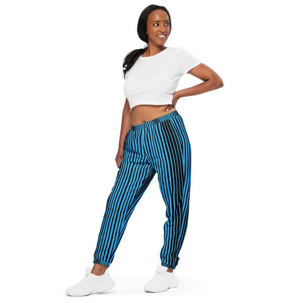 Blue Striped Unisex track pants