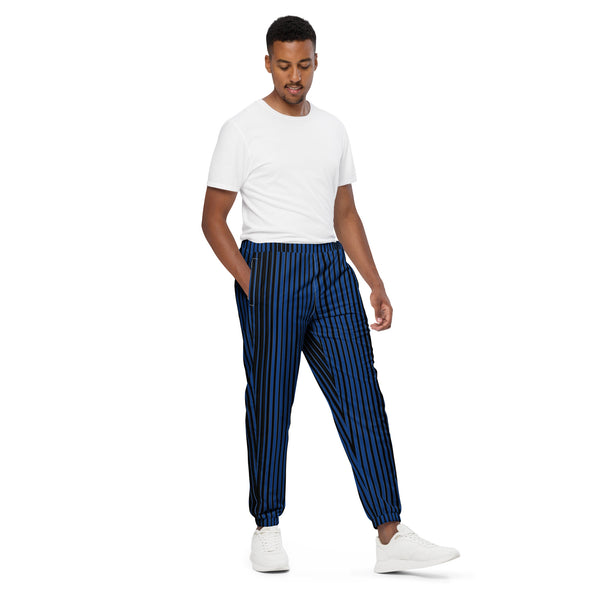 Blue Striped Unisex track pants