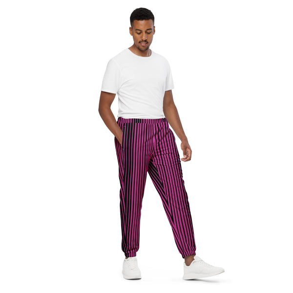 Pink Striped Unisex track pants