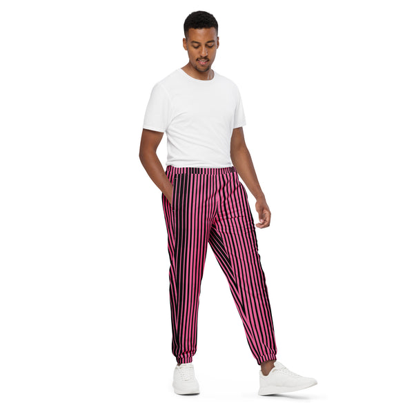 Pink Stripes Unisex track pants