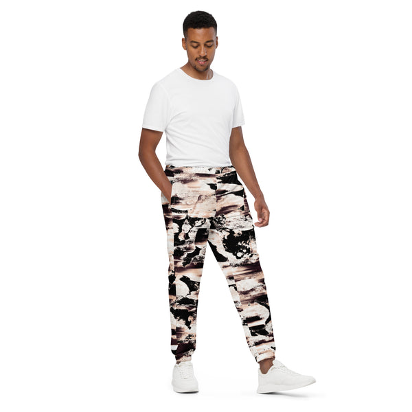 Brown Abstract Unisex track pants