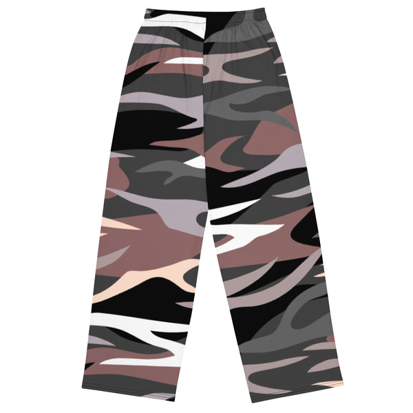 Camo Print Unisex Pants, Best unisex wide-leg pants