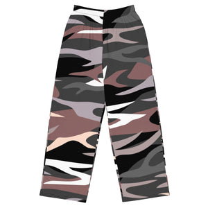 Camo Print Unisex Pants, Best unisex wide-leg pants