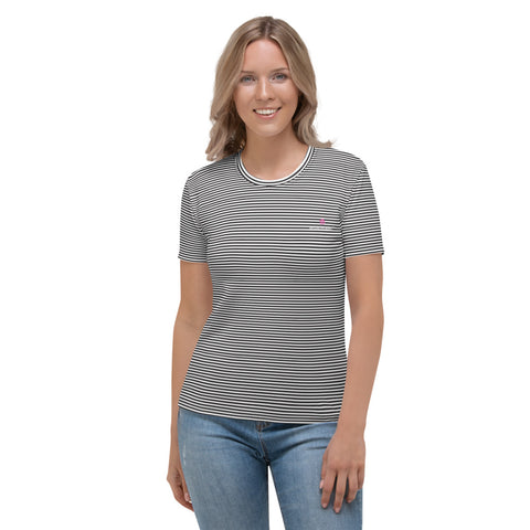 Black Striped Women's T-shirt