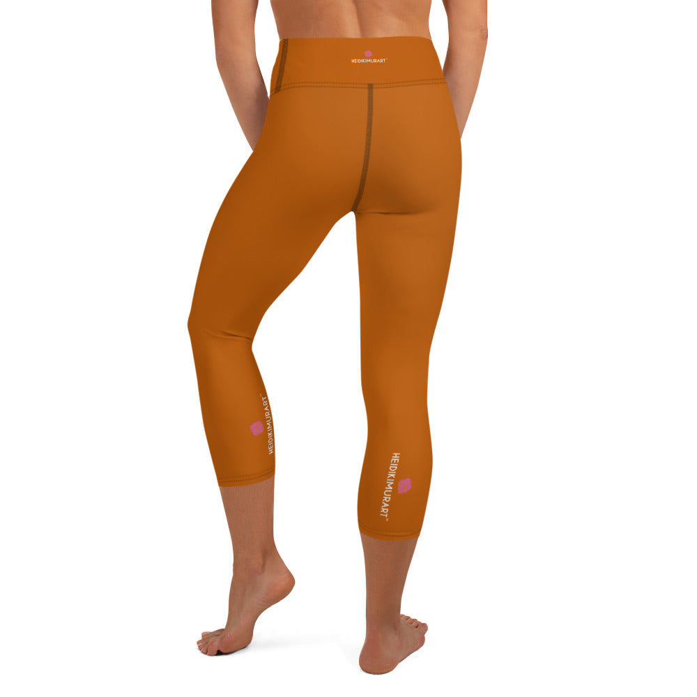 Women's Brown Capri Leggings & Yoga Pants