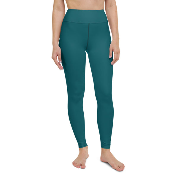Dark Teal Green Women's Pants-Heidikimurart Limited -Heidi Kimura Art LLC