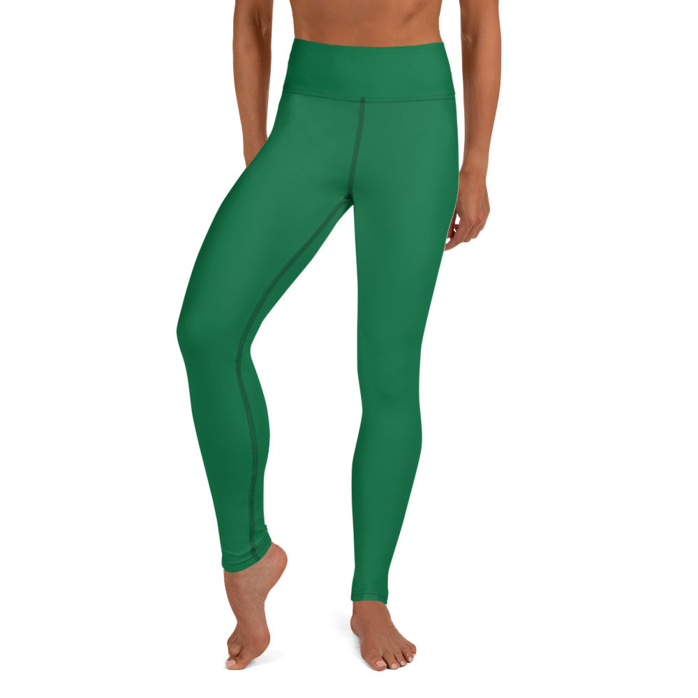 Dark Green Women's Yoga Leggings-Heidikimurart Limited -XS-Heidi Kimura Art LLC