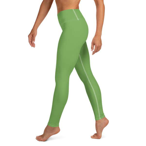 Light Green Women's Yoga Leggings-Heidikimurart Limited -Heidi Kimura Art LLC