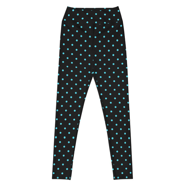 Blue Polka Dots Yoga Leggings