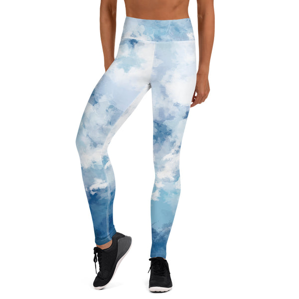 Blue Abstract Women's Yoga Leggings