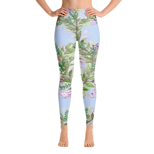 Light Blue Lavender Yoga Leggings