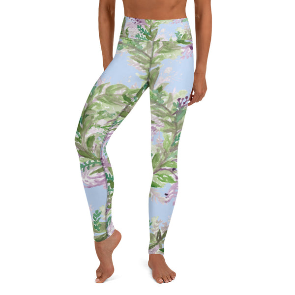 Light Blue Lavender Yoga Leggings