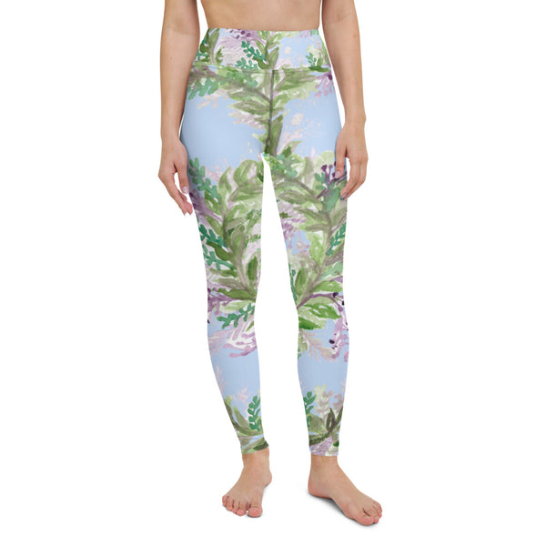 Light Blue Lavender Yoga Leggings
