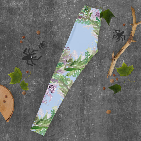 Light Blue Lavender Yoga Leggings