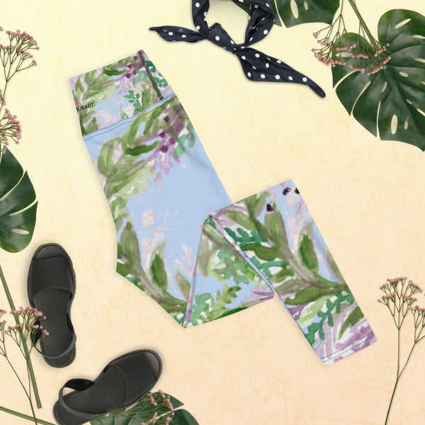 Light Blue Lavender Yoga Leggings