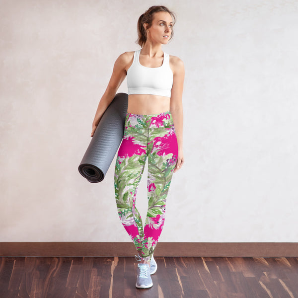 Hot Pink Lavender Yoga Leggings