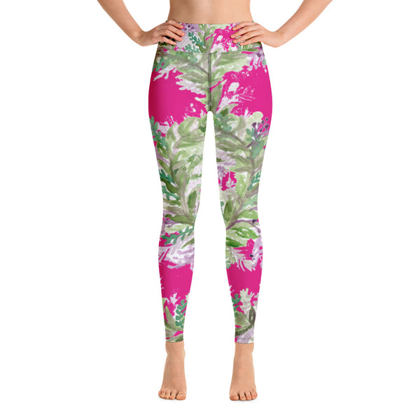 Hot Pink Lavender Yoga Leggings