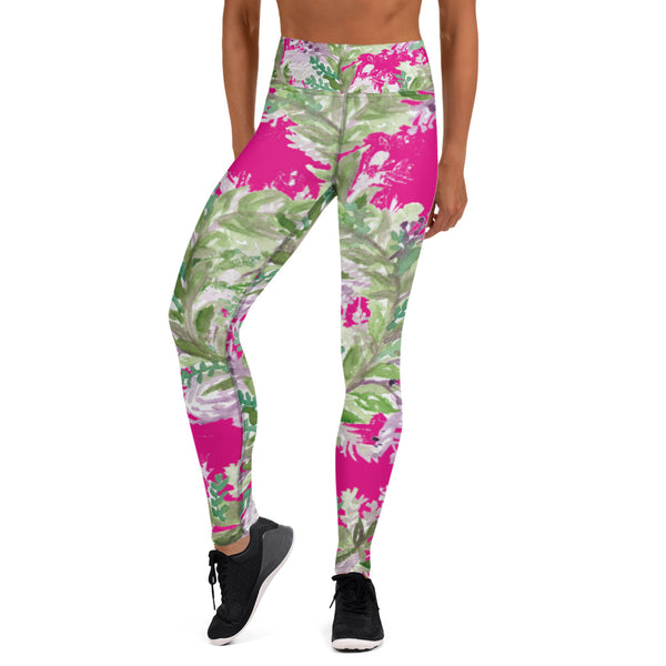 Hot Pink Lavender Yoga Leggings