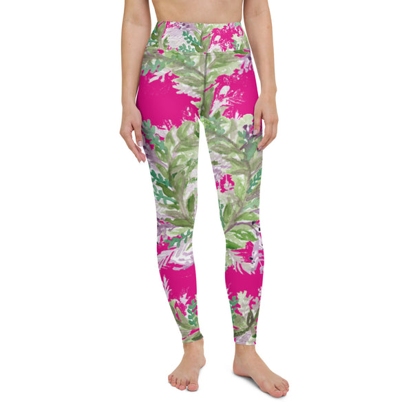 Hot Pink Lavender Yoga Leggings