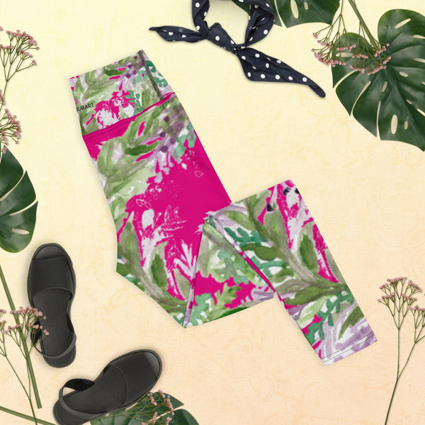 Hot Pink Lavender Yoga Leggings
