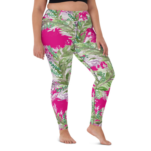 Hot Pink Lavender Yoga Leggings