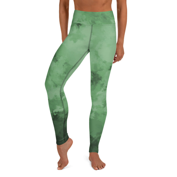 Green Abstract Yoga Leggings
