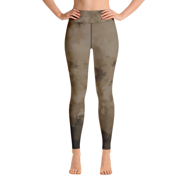 Brown Abstract Yoga Leggings