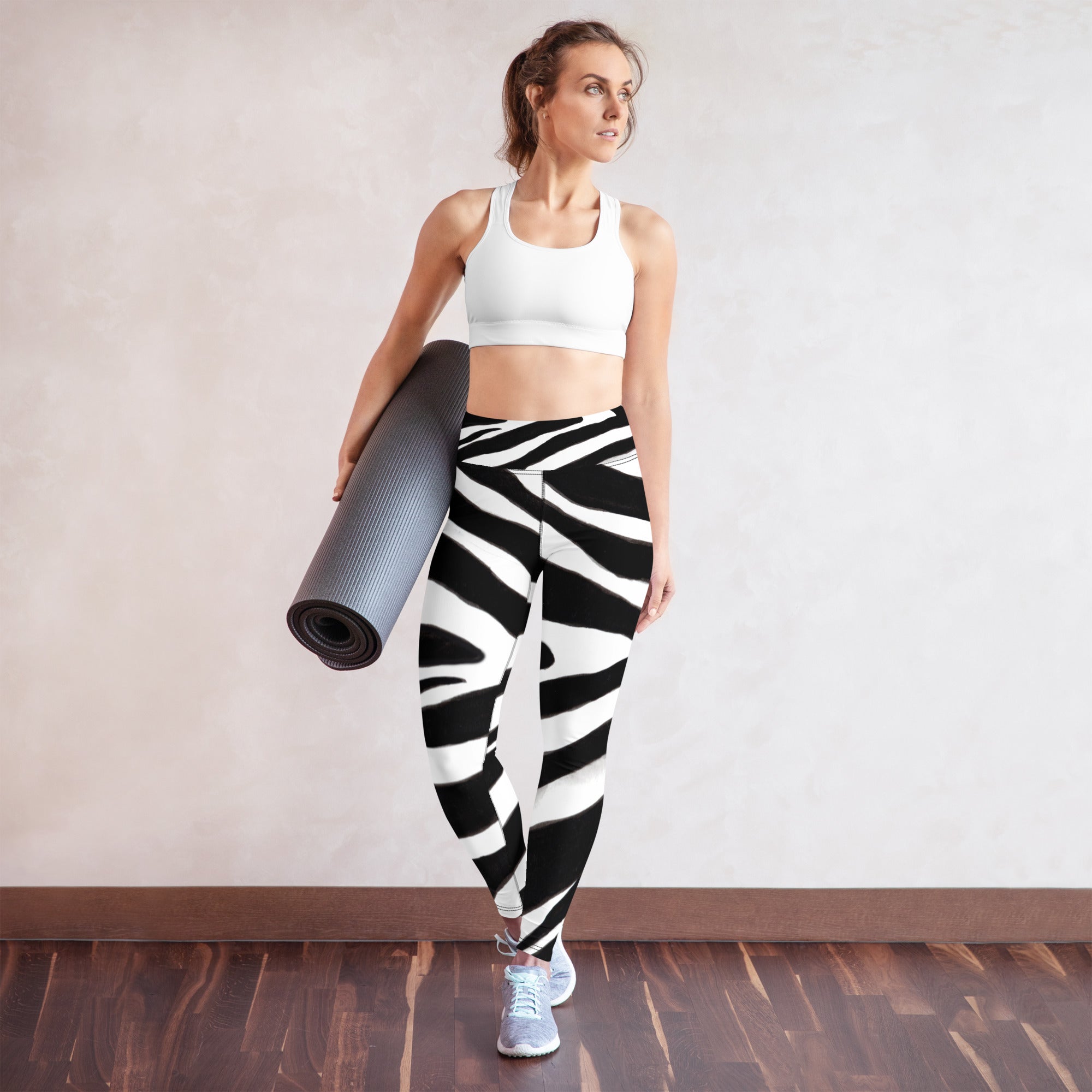 Zebra Yoga Shorts, Sportswear