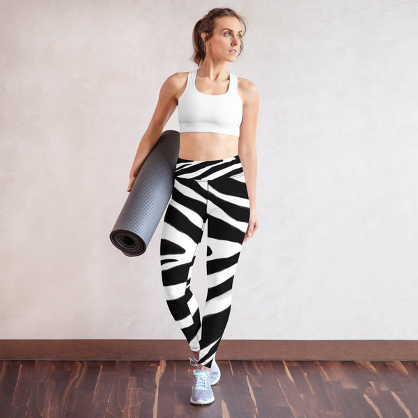 Black Zebra Yoga Leggings