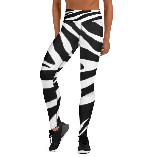 Black Zebra Yoga Leggings