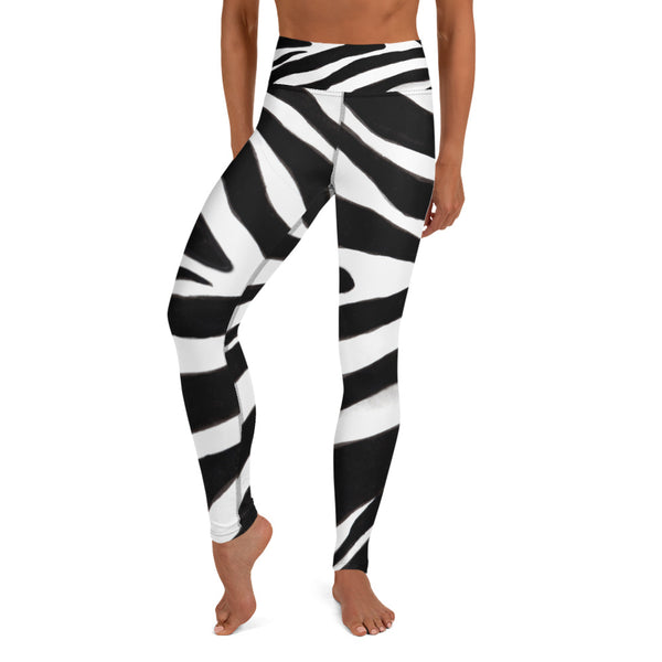 Black Zebra Yoga Leggings